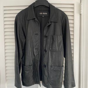 Luis Alvear Vintage 90s Womens Black Leather Jacket Classic